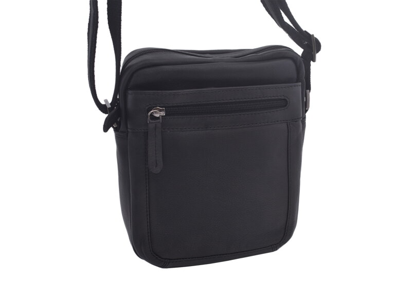 Pánske kožené crossbody čierna nappa V 250587