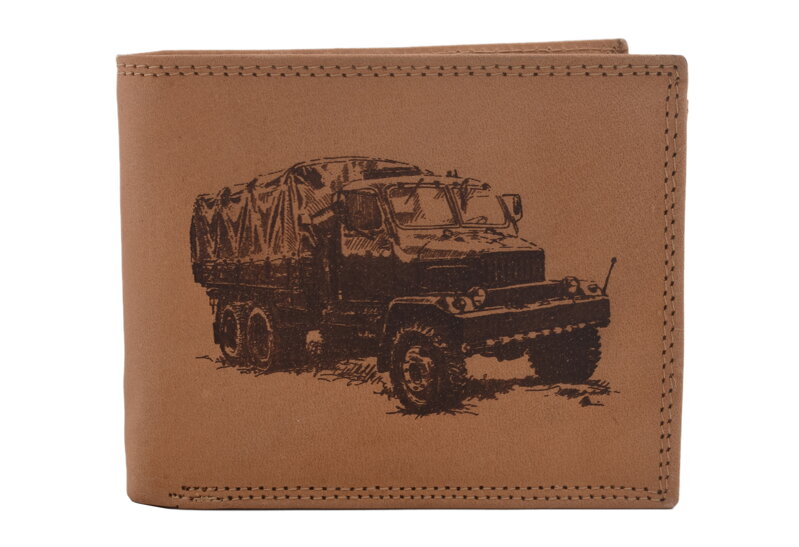 Pánska peňaženka MERCUCIO natural vzor 67 retro nákladné auto 2911911
