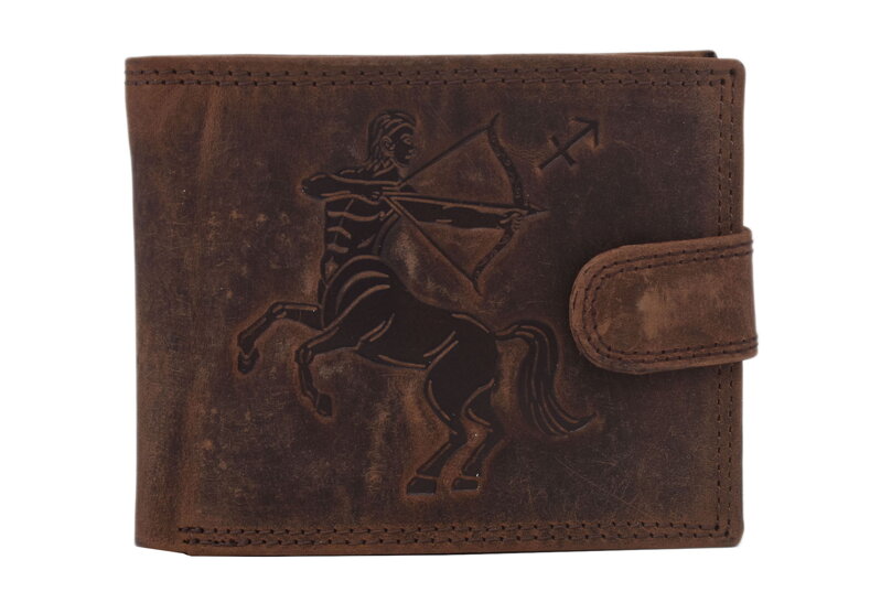 Pánska peňaženka MERCUCIO svetlohnedá embos strelec 2911927