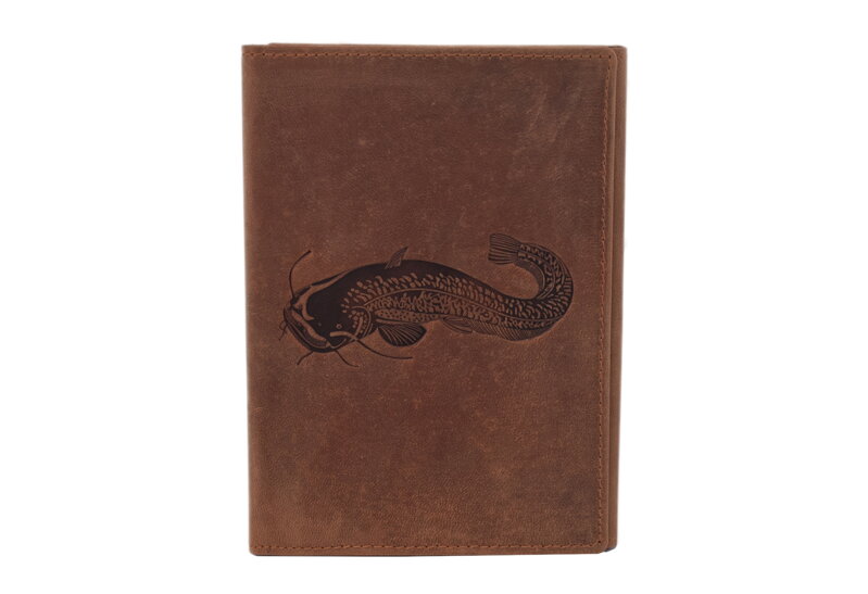 Rybárska dokladovka MERCUCIO svetlohnedá embos sumec celý 2911952